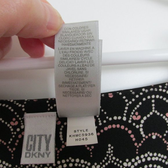 City DKNY Black Pink White Pleated Skirt Size M - Picture 4 of 7